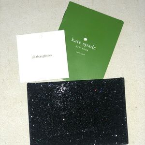 Kate Spade Greta Court Graham Glitter Card Holder